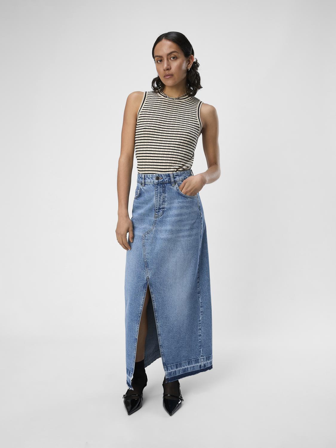 OBJHARPER Skirt - Medium Blue Denim